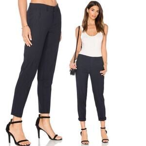 VINCE Strapping Stretch Wool Trousers Black Size 4
